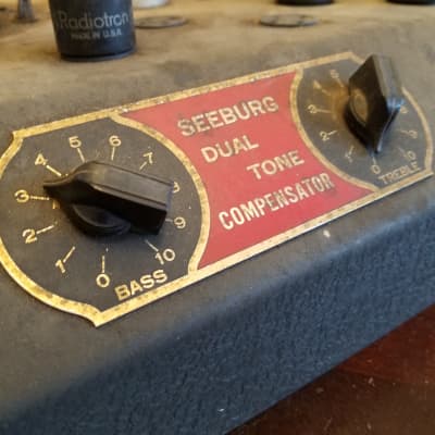 Seeberg 830-1Z Vintage Mono 2A3 Tube Amp Head Dual Tone Compensator 1930s - Wrinkled Black Paint image 2