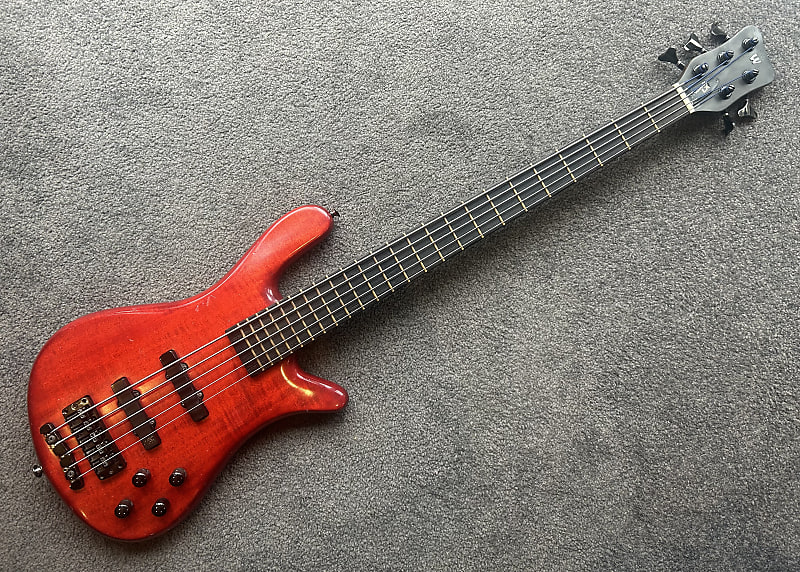 Warwick Streamer LX 5 five string bass 1999 - Red vintage