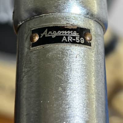 Vintage 1960's Argonne AR-59 Crystal Microphone, working great, clip incl, harp image 7
