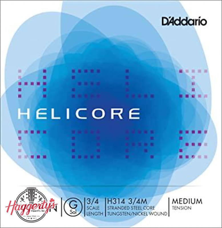 D'Addario Helicore 3/4 Violin String Set - Medium Tension - H310 3/4M image 1