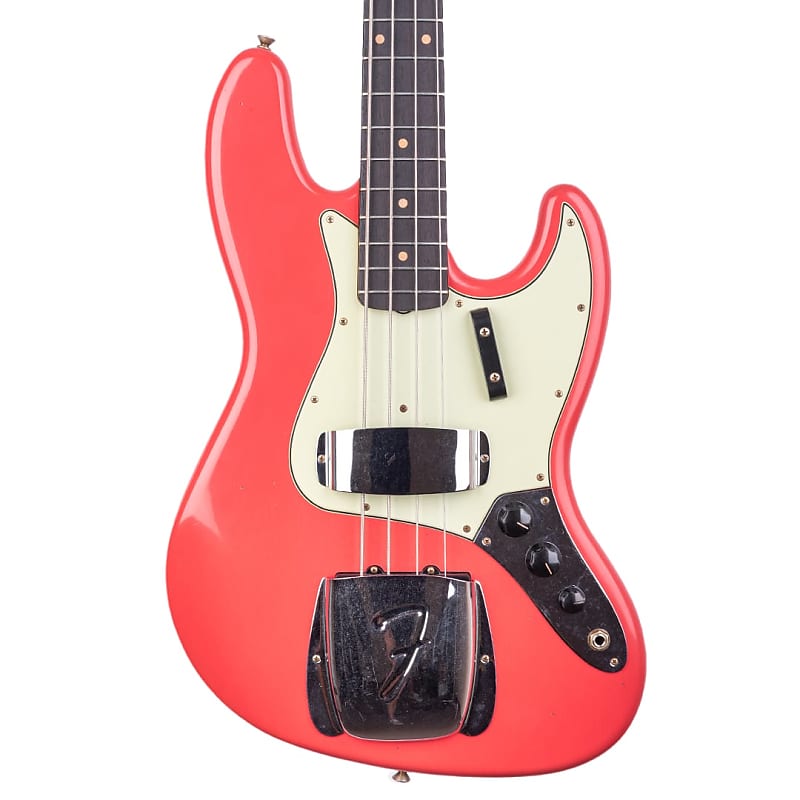 Fender Custom Shop Limited Edition 1964 JAZZ BASS JourneyMan - Aged Fiesta Red - 9.0 pounds - CZ570461 image 1