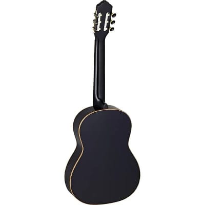 Ortega Guitars R221BK Family Series Spruce Top Nylon String Guitar in Satin Black w/ Gig Bag & Video image 2