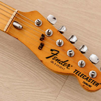 1979 Fender Telecaster Thinline Vintage Electric Guitar Natural, 100% Original w/ Wide Range, Case image 4