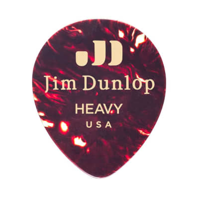 Bag of 72 Dunlop 485R05HV Heavy Shell Genuine Celluloid Tear Drop Guitar Picks image 1
