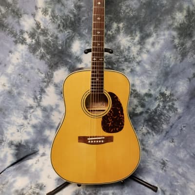 2006 Ventura V4NAT Dreadnought Acoustc Electric Fishman PreAmp Fancy inlays Pro Setup Original Soft Shell Case for sale