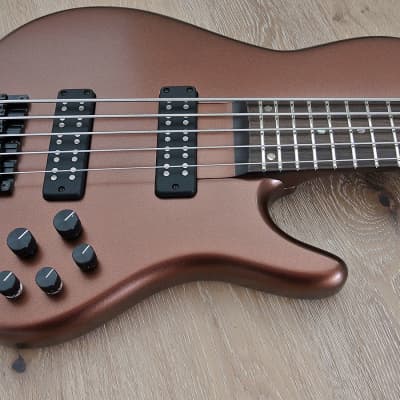 STR Guitars - Sierra SC5-MAHO - 5 String Active Bass - Custom Model With Mahogany Body - Fire Brick image 4