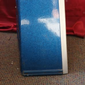 Jensen Vintage Trapezoid 12" Speaker Cabinter  1960's Blue Sparkle image 5