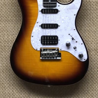 Jet Guitars JET JS-600 S-Style, NAMM Guitar, Roasted Maple Neck, Mahogany Body w/Flame Maple Top for sale