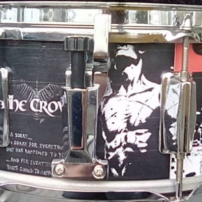 Assaulted Battery MURDER OF CROW 14" snare w/The Crow themed custom graphix image 5
