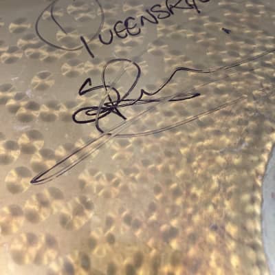 Paiste Scott Rockenfield's Queensrÿche, 18" Rude, 2002 Crash/Ride A, Cracked, Autographed! (#3) 1990s image 7