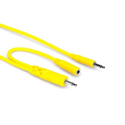 Hosa CMM-500Y-Mix 5-Pack Various Length Hopscotch Patch Cables 1/8" TS & TSF image 2