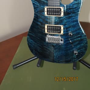 1995 Brian Moore Custom Guitars USA MC/1 Trans Dark Blue Burst / Carbon Fiber #398 image 5