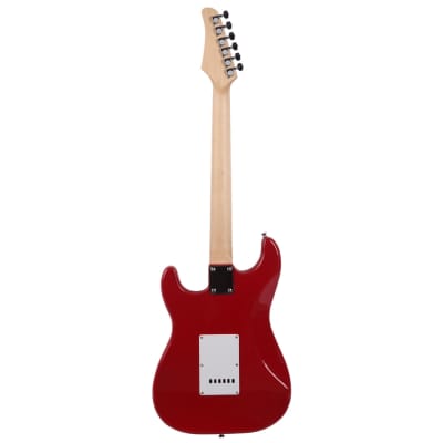 Glarry GST Maple Fingerboard Electric Guitar Red Guitar + Bag + Accessories image 3