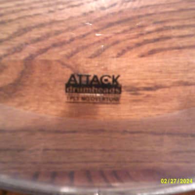 Attack 22 Inch Clear Bass Drum Batter Head, Built-In Muffler - Mint Never Used! image 3