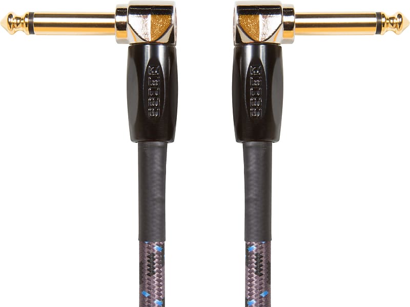 Boss BIC-PC-3 Instrument Cable 6" - Angled 1/4 Jacks - 3 Pack image 1