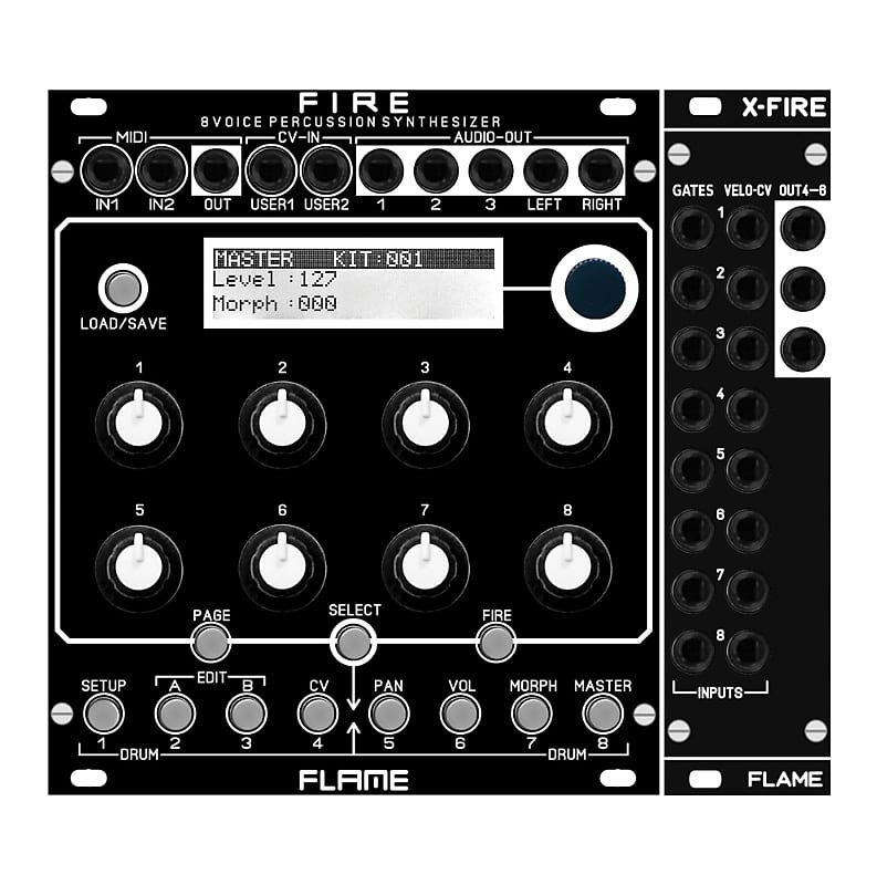 FLAME FIRE - 8 voice percussion synthesizer module (BPNYC) image 1