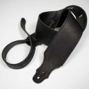 Franklin Purist Glove Leather Guitar Strap - Black w/Black / 2 1/2"