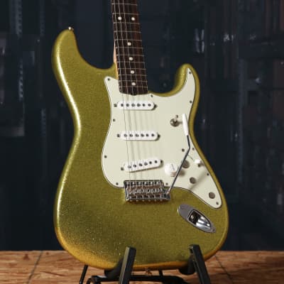 Fender Custom Shop Dick Dale Signature Stratocaster NOS Electric Guitar Chartreuse Sparkle image 1