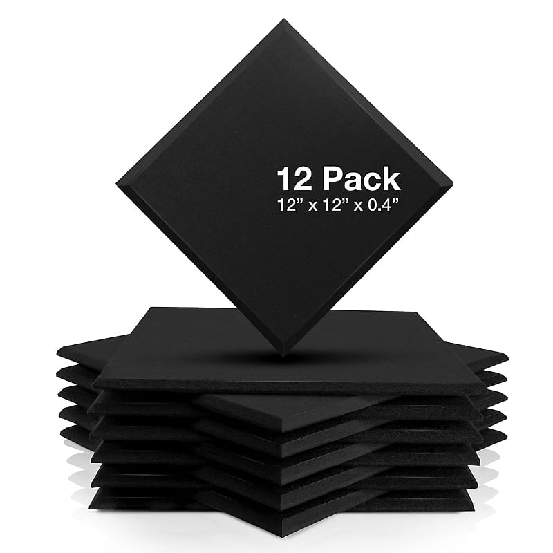 Double-Sided Acoustic Foam Panel Mounting Squares, 48-Pack, Studio-Grade Adhesive  Tape, Heavy Duty Bond To Acoustic Panels/Soundproof Foam, No Wall Residue  (For 12 Standard Panels)