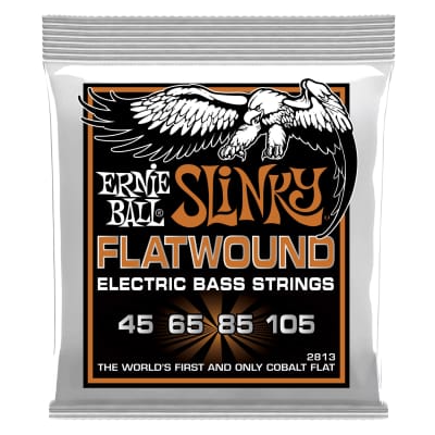 Ernie Ball 2813 Hybrid Slinky Cobalt Flatwound Electric Bass Strings (45-105) image 1