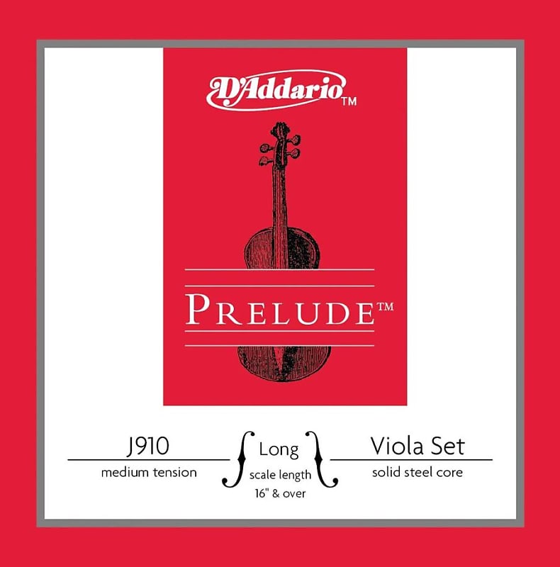 D'Addario J910 Prelude Viola String Set - Short Size image 1