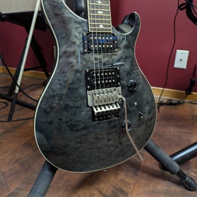 PRS 2017 SE Custom 24 Purple Violet Flame Top Floyd Rose MIK Seymour Duncan  JB/59 Pickups Guitar w/OHSC, MINT! | Reverb