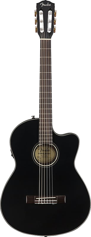 Fender CN-140SCE Nylon Concert Acoustic-Electric Black w/Hard Case image 1