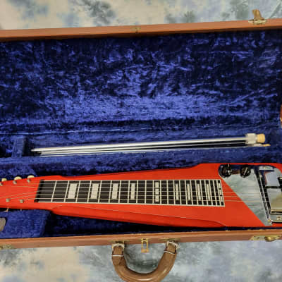 Vintage 1966 Electro by Rickenbacker Model 100 Lap Steel with legs Hard Shell Case with Original 12 inch Amp image 20