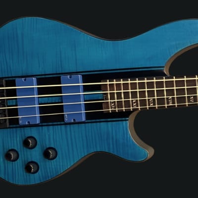Schecter C-4 GT - Satin Trans Blue with Black Racing Stripe for sale