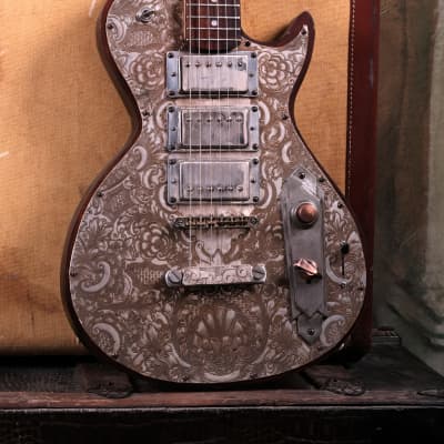 Postal Gulf Coast Rebel Handmade Engraved Sterling Silver Plate Over Copper 3 Pickups Inlay for sale