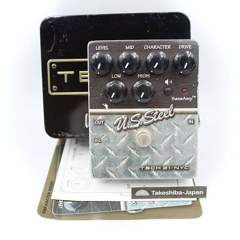 Tech 21 US Steel With Original Box Made in U.S.A. Tech21 Guitar Effect  Pedal 711886