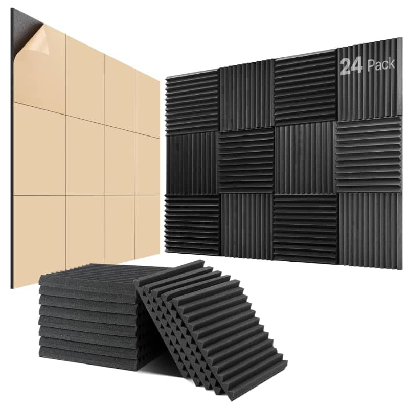 Soundproof Foam Acoustic Panel Absorption 1 Pack Pyramid 96X 48X 2