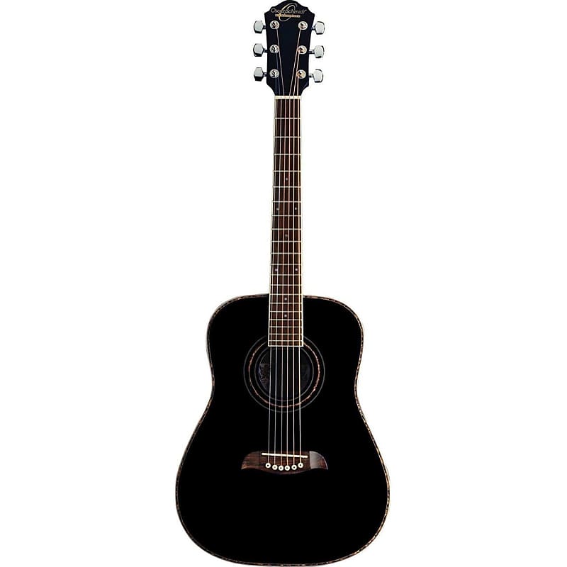 Black left deals handed acoustic guitar