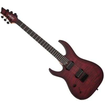 Schecter Sunset-6 Extreme Left Handed Electric Guitar - Scarlet Burst image 1