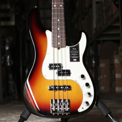 Fender American Ultra Precision Bass Guitar Ultraburst image 1