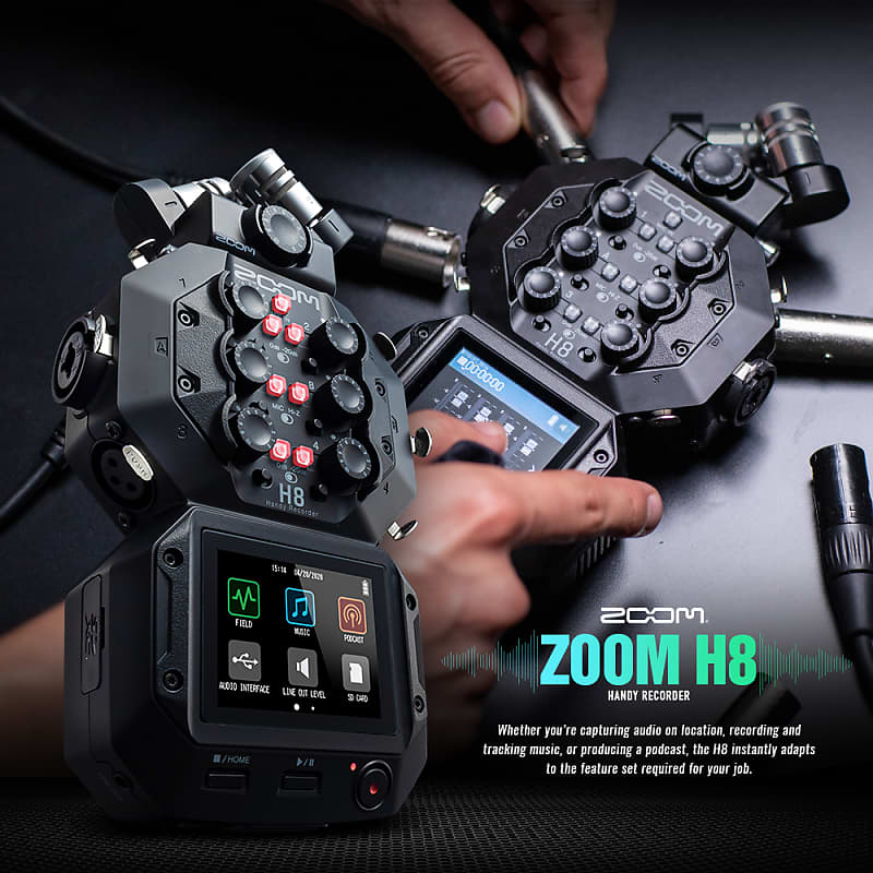 Zoom H8 Handy Recorder 8 Inputs, 12-Track Six Portable Device for