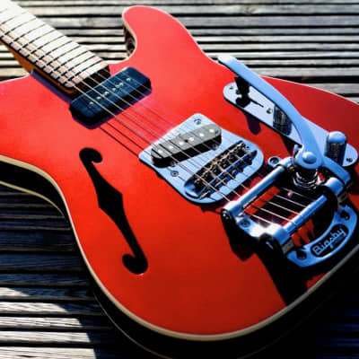 Fender masterbuilt telecaster thinline P-90 and bigsby | Reverb