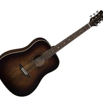Luna Art Vintage Dreadnought Solid Top Acoustic Guitar - Distressed for sale