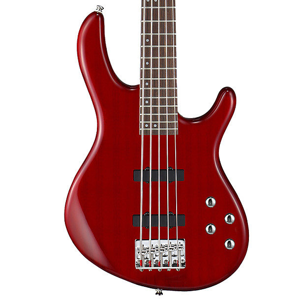 Cort Action Bass V Plus TR 5-String Trans Red image 1
