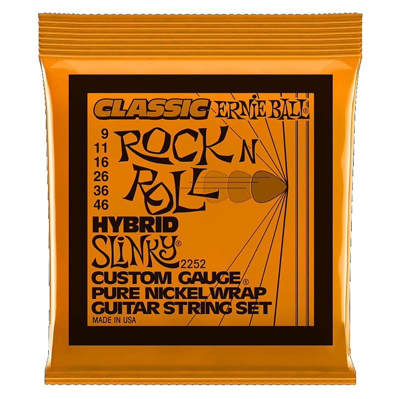 Ernie Ball 2252 Classic Rock 'n' Roll Hybrid Slinky Electric Guitar Strings image 1