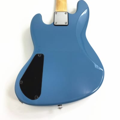 1/2 Haze 4-String Short Scale Electric Bass Guitar, Vintage aqua blue, Free Bag ,Tuner,3 Picks SBG-387BL image 6
