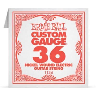 .036 Ernie Ball - Custom Gauge Nickel Wound Electric Guitar String - Single image 1