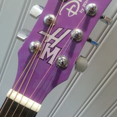 Miley Cyrus - Hannah Montana Purple Acoustic Guitar - Washburn image 3