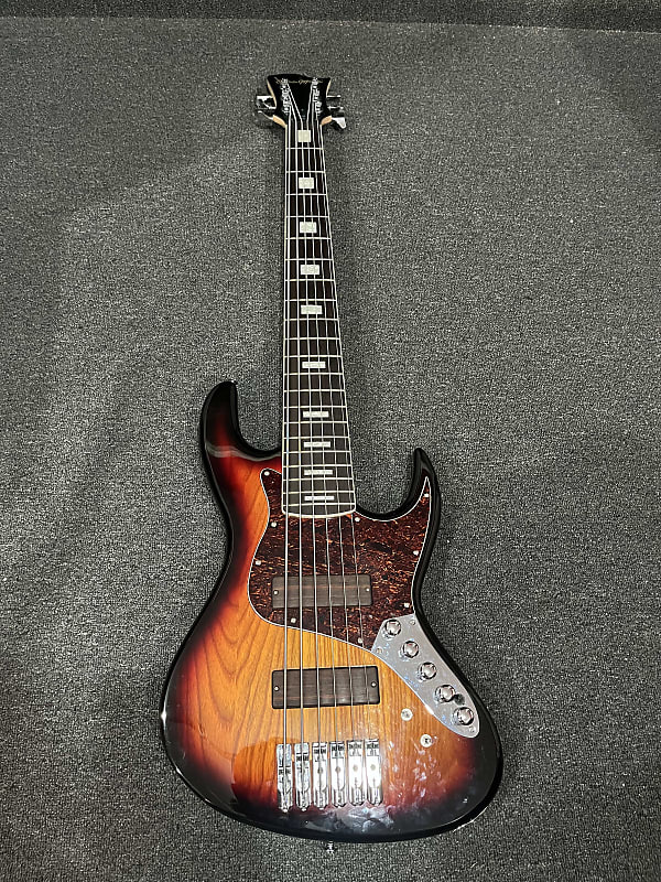 Bass Mods K6 6 String Sunburst Electric Bass Guitar K6 Sun Reverb 6920