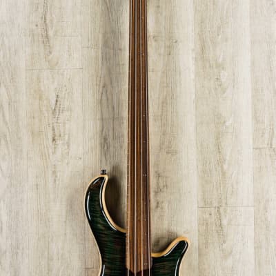 Mayones Patriot 4 Fretless Bass, Trans Green Finish, Flame Maple Top, Nordstrand image 4
