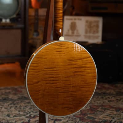 Deering Calico 5 String Curly Maple Resonator Banjo w/Spikes Installed #AX45 image 11