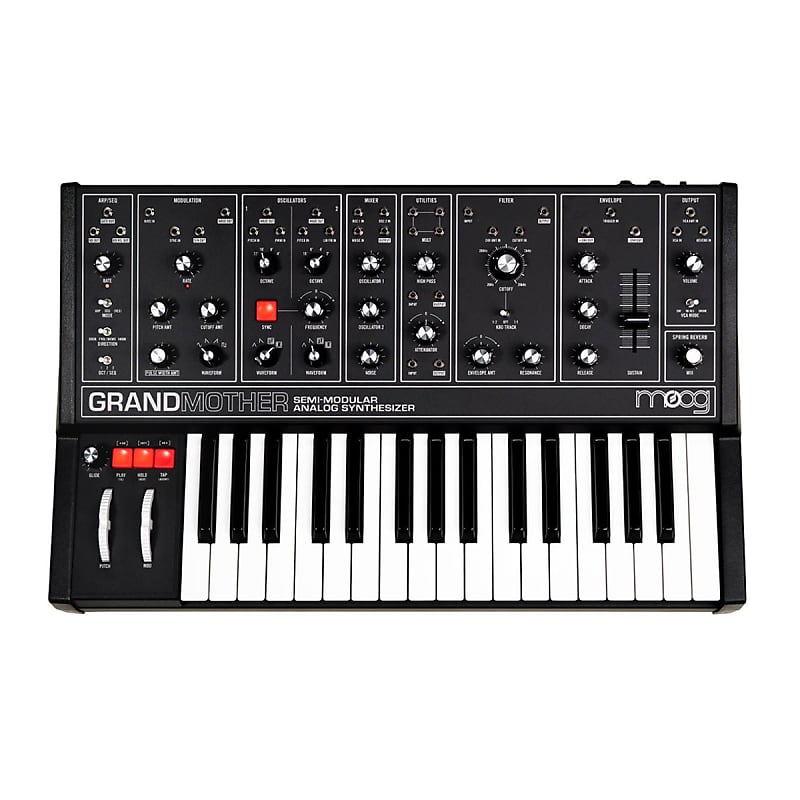 Moog Grandmother Dark 32-Key Semi-Modular Analog Synthesizer 2020 Black /  Black Panel