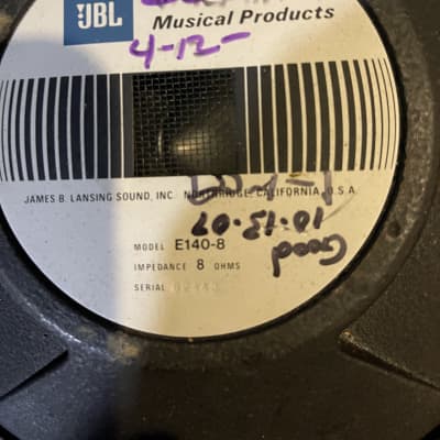 JBL D120F-6 1970's Grey vintage orange dust cap re-coned | Reverb