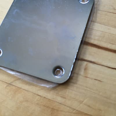 Vintage Fender Squier Neck Plate Chrome Plating Original Natural Light Relic NOS image 6