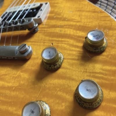 Set of 4 Hand Aged Gibson Les Paul Speed Knobs gold, relic, aged